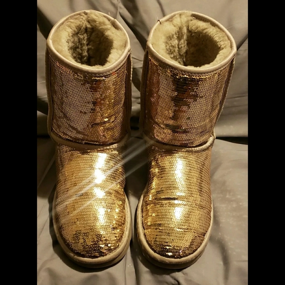Gold Sequin Uggs